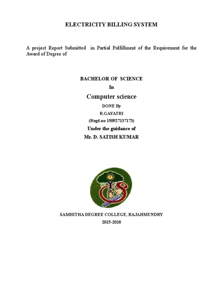 Electricity Billing System | PDF