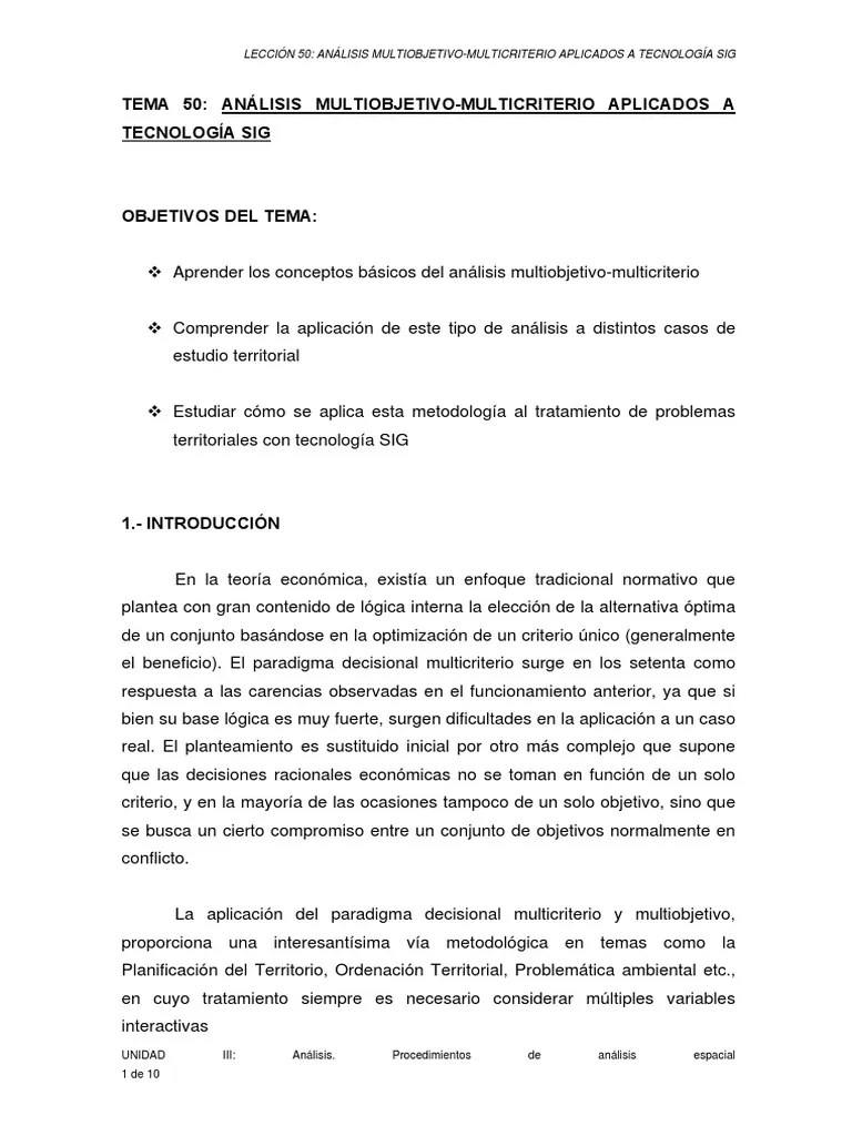 Análisis Multicriterio | PDF | Sistema De Información Geográfica | Función (Matemáticas)