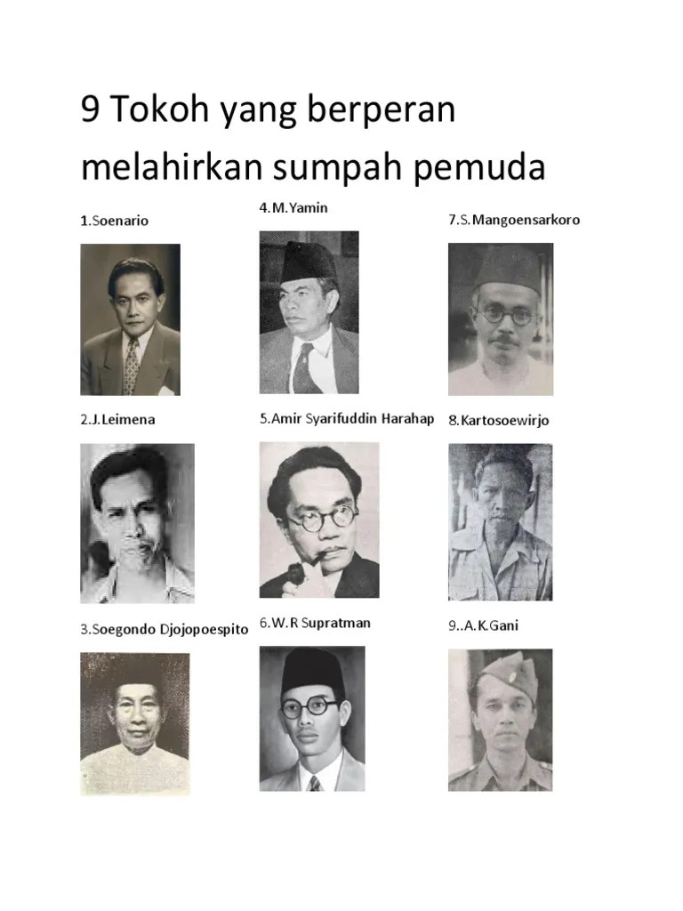 9 Tokoh Yang Berperan Melahirkan Sumpah Pemuda | PDF