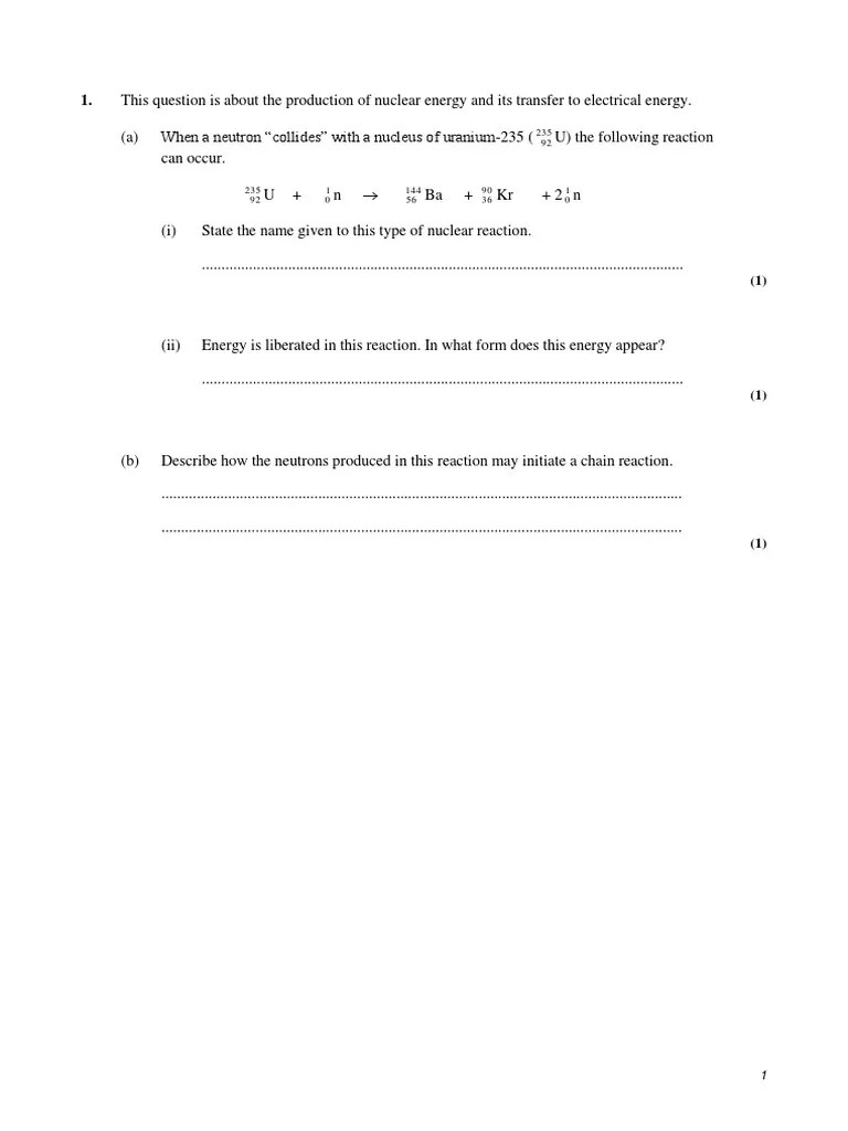 IGCSE PHYSICS Nuclear Physics | PDF