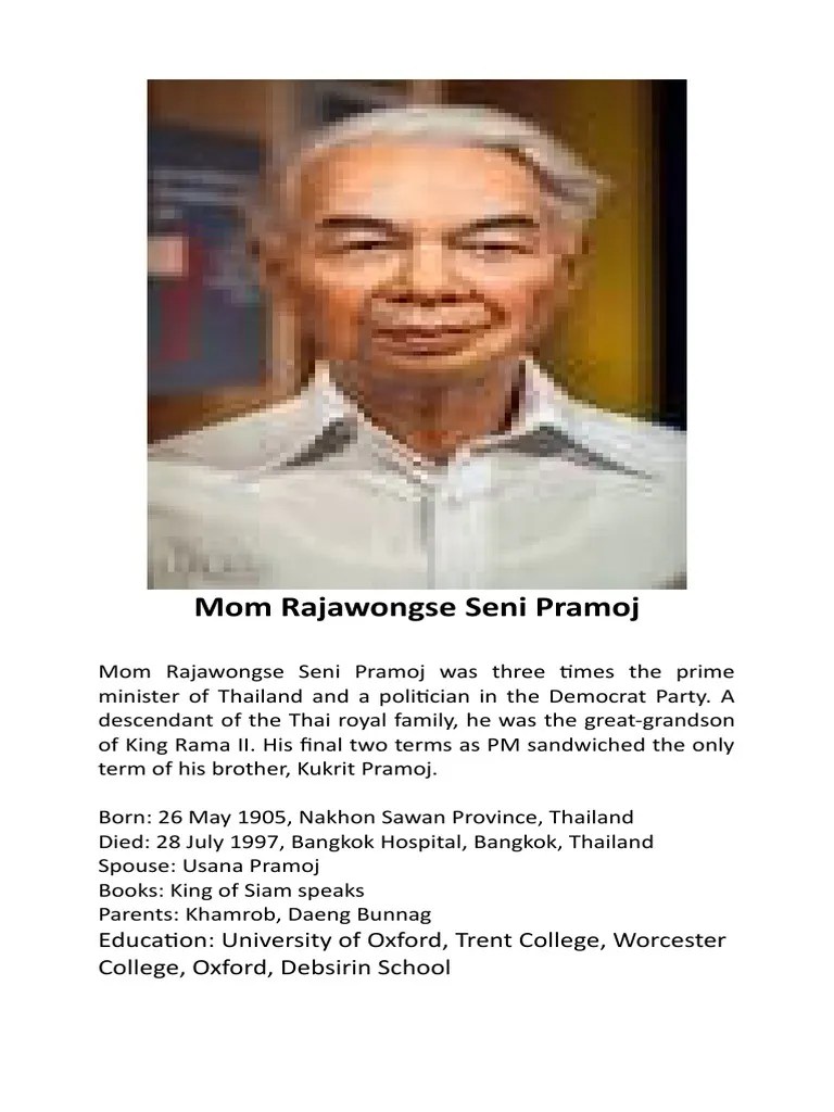 Profiles Of Influential Thai Figures | PDF