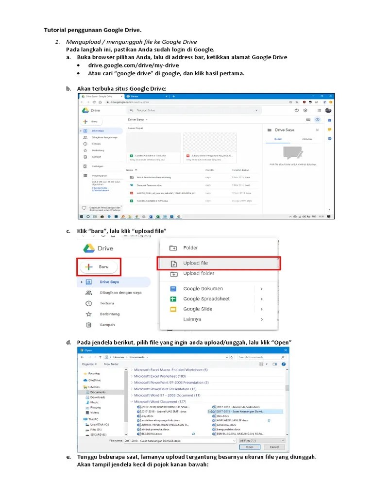 Tutorial Penggunaan Google Drive | PDF