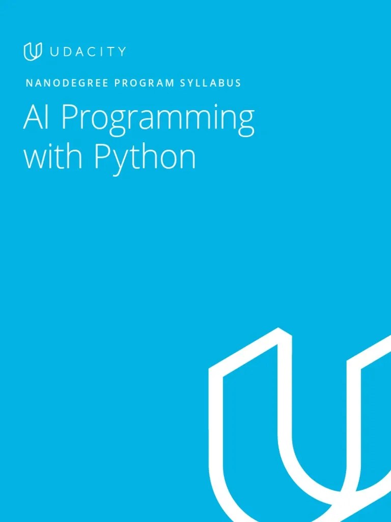 Artificial Intelligence With Python Nanodegree Syllabus 9-5 PDF | PDF ...