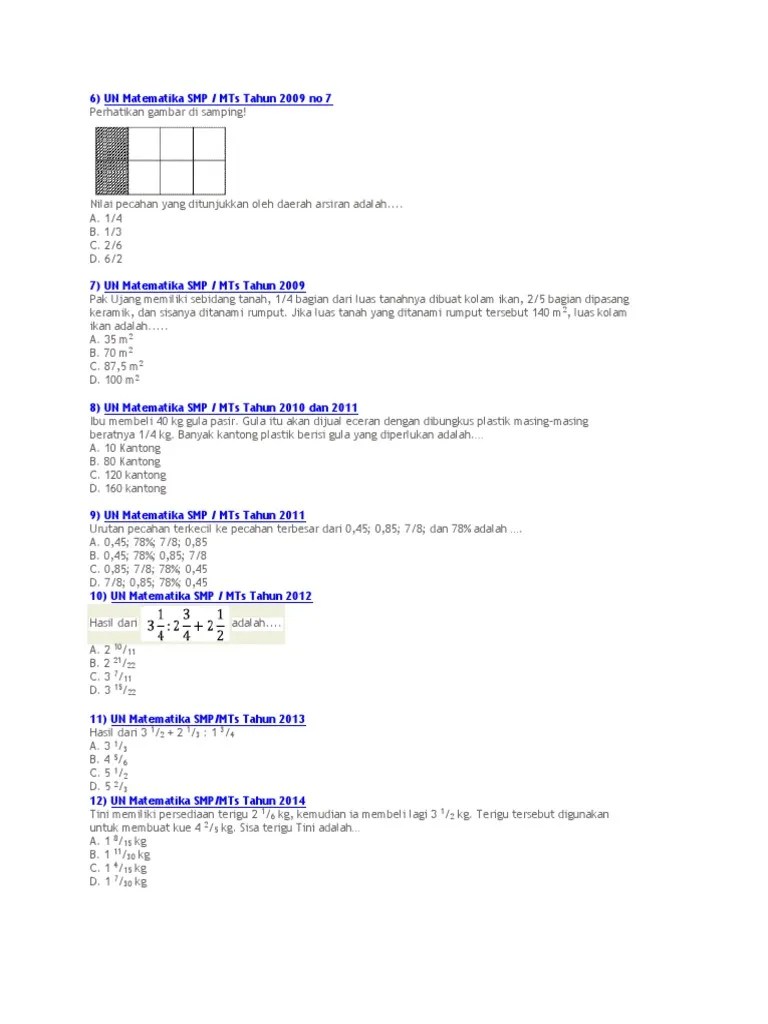 Pemaktoran dari 6x2 xy 12y2? Soal Lat Unbk Bilangan 2 Pdf
