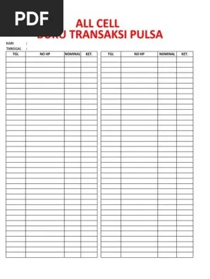 Contoh buku transaksi pulsa untuk melihat detail transaksi kamu cukup klik transaksi yang kamu inginkan dan fitur kirim bukti tidak tersedia . Buku Transaksi Pdf