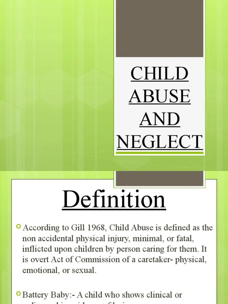Child Abuse And Neglect | PDF | Child Neglect | Child Abuse