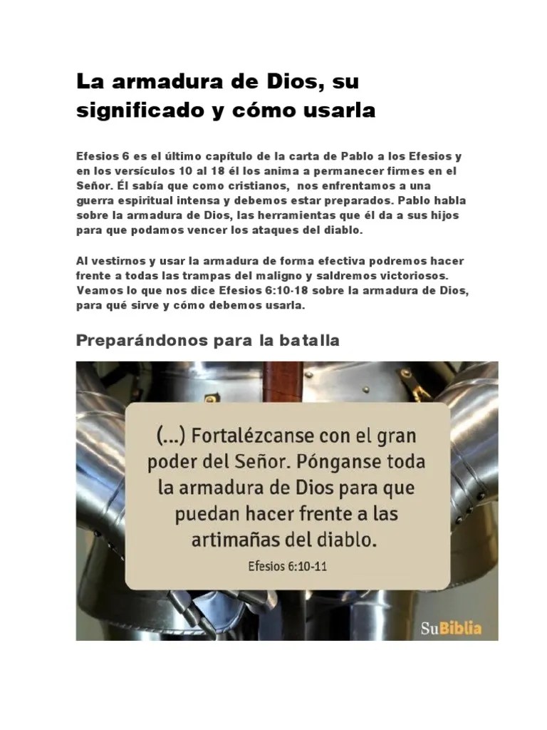 La Armadura De Dios | PDF | Diablo | Cristo (título)