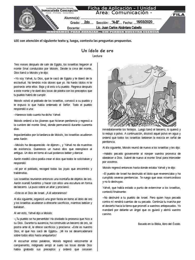 Este desafío es una buena forma de salir de la zona de confort. Ad0101 Comprension Lectora Para Tiempos De Covid 19 2dos Pdf Moises Textos Religiosos