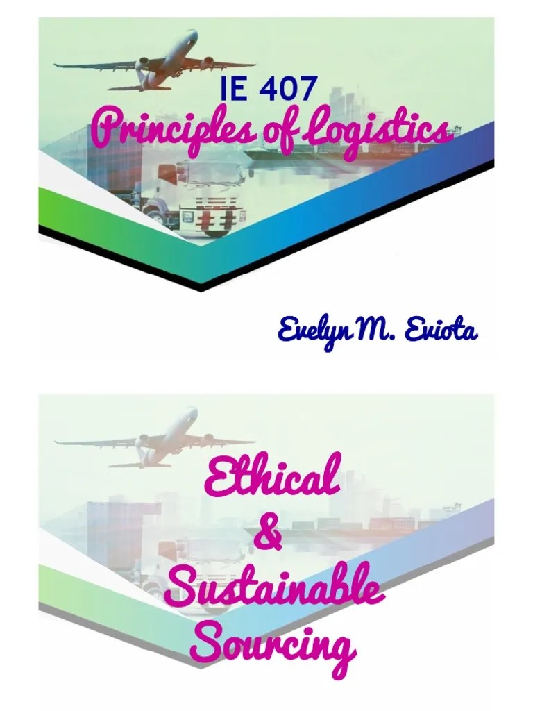 04 - Ethical & Sustainable Sourcing | PDF | Sustainability | Supply Chain
