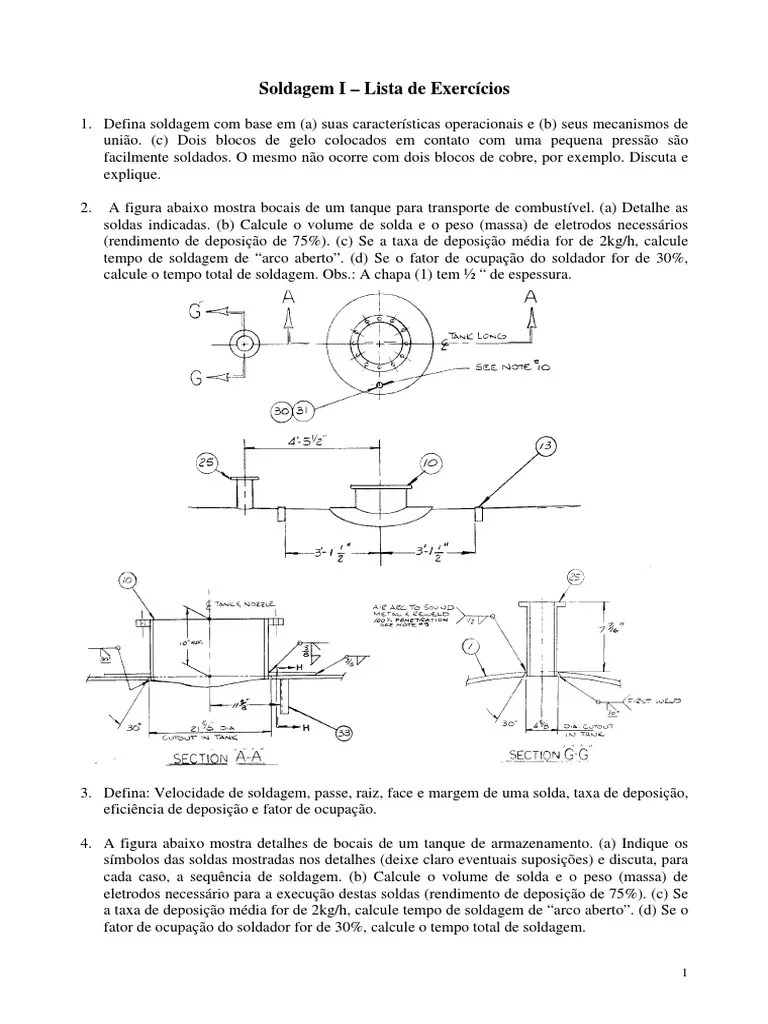 Exercicios Soldagem | PDF | Química | Materiais