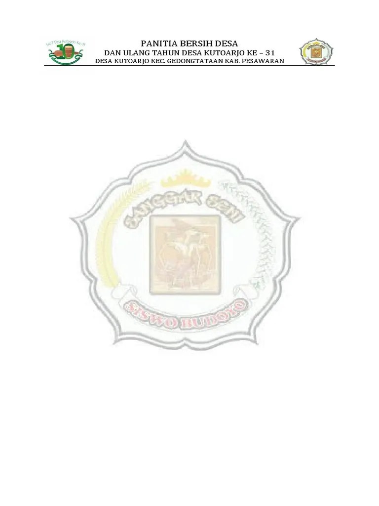 Panitia Bersih Desa | PDF