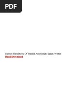 Health Assessment In Nursing Kindle Edition Weber Ja R Kelley Jane H Professional Technical Kindle Ebooks TEST BANK FOR HEALTH ASSESSMENT IN NURSING 6TH EDITION BY WEBER To clarify this is the test bank not the textbook.
