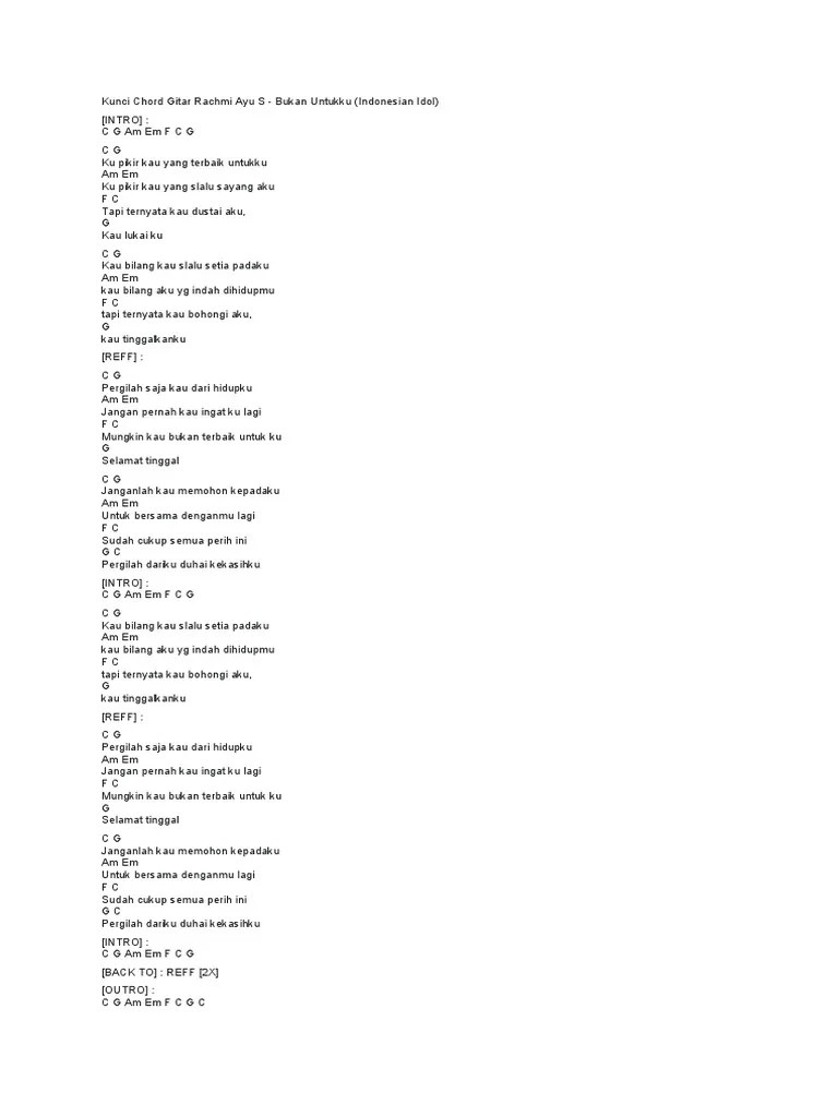 Pergilah Saja Kau Dari Hidupku Chord