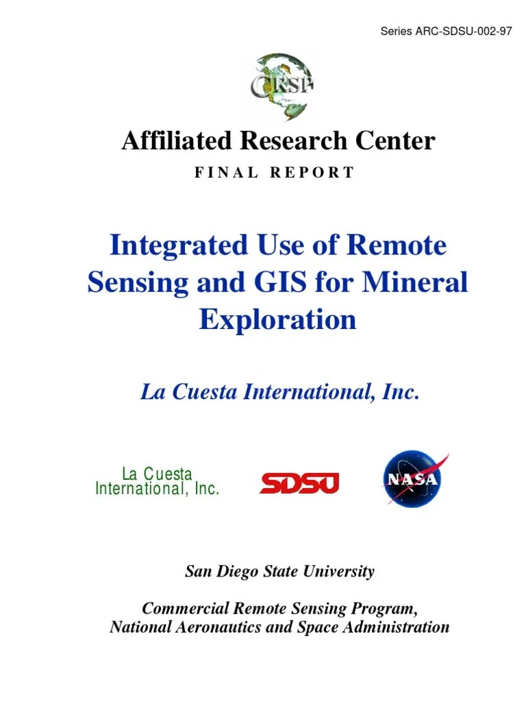 Remote Sensing And GIS For Mineral Exploration | PDF | Fault (Geology) | Remote Sensing