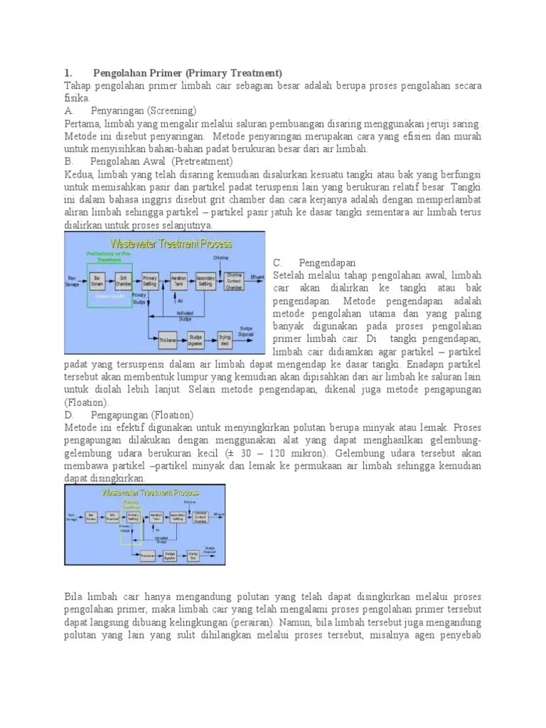 Pengolahan Limbah Cair | PDF