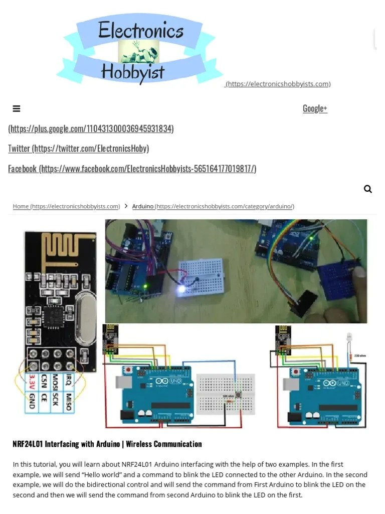 NRF24L01 Arduino Interfacing - Wireless Communication1 | Download Free ...