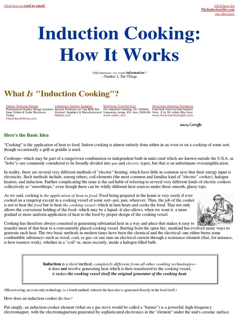 Induction Cooking How It Works | PDF | Kilowatt Hour | Cookware And Bakeware