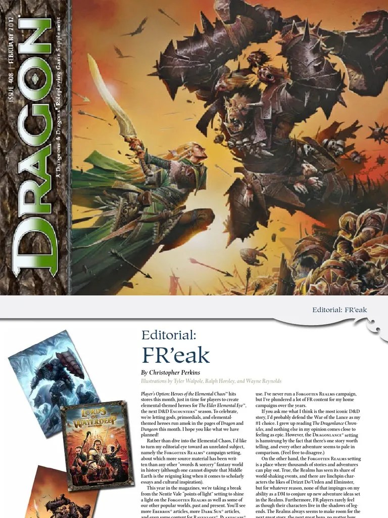 Dragon Magazine #408 PDF | PDF | Dungeons & Dragons Campaign Settings | Dungeons & Dragons