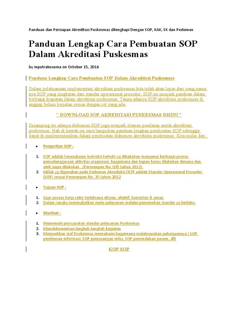 Silahkan buka blog akreditasi puskesmas terbaru mudah per bab 250.000 semangat. Panduan Lengkap Cara Pembuatan Sop Dalam Pdf