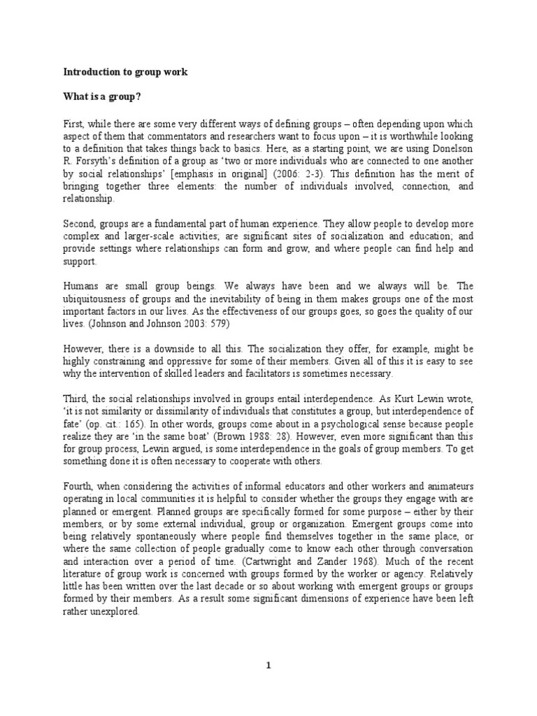 Exploring Definitions Of Social Group Work: A Comprehensive Look At How Social Workers Have ...