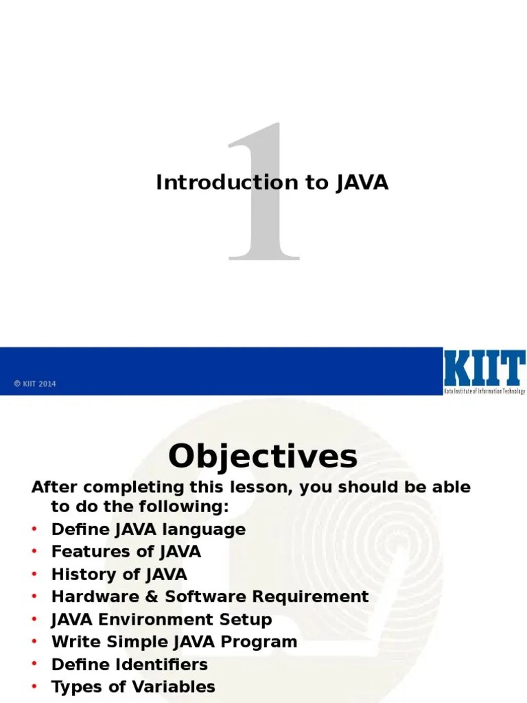 Java Programming Lesson 1 | PDF | Java (Programming Language) | Reserved Word