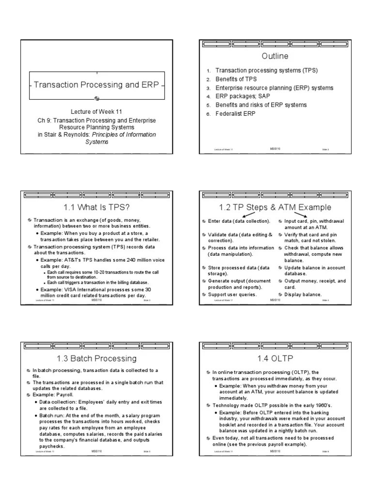 TPS PDF | PDF | Enterprise Resource Planning | Database Transaction