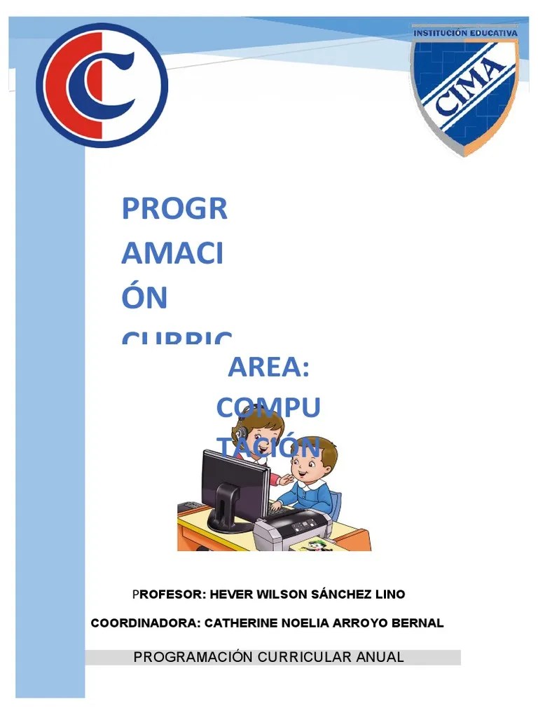 Programacion Anual 2016 Computacion Primaria | PDF | Salón De Clases | Maestros