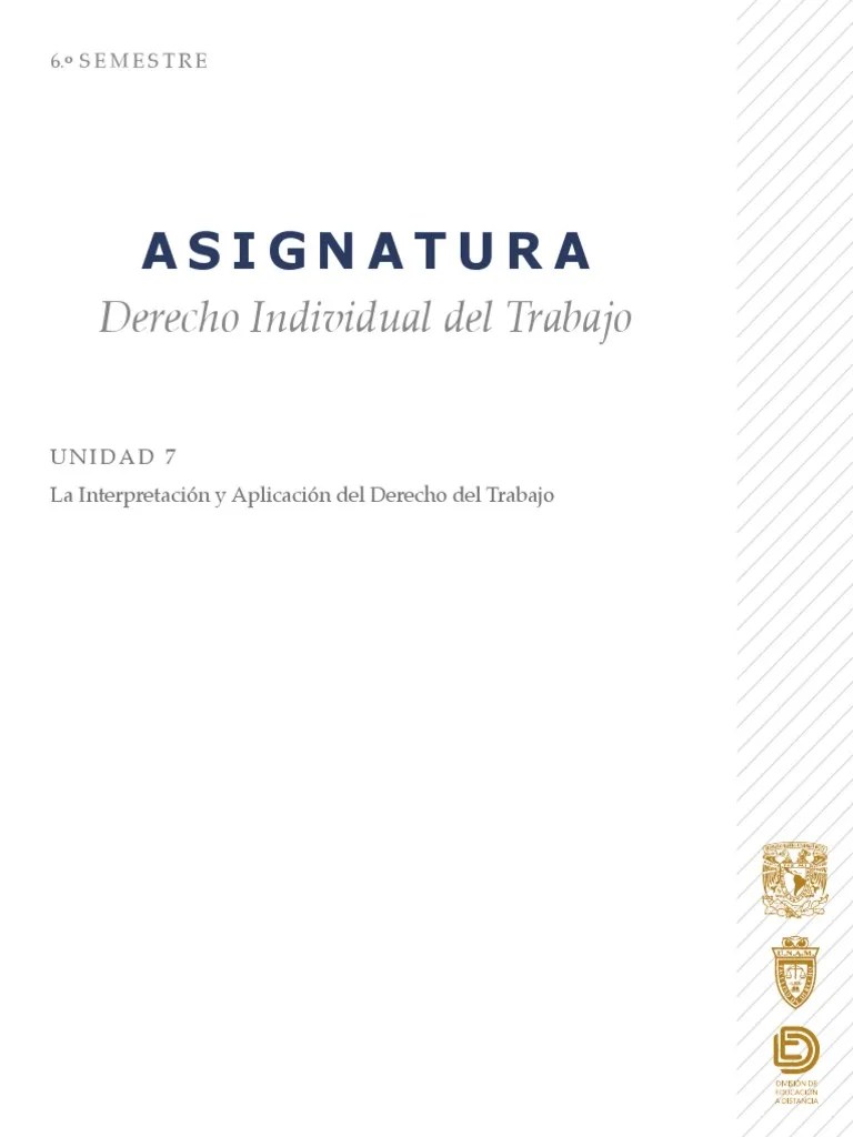 Unidad 7 Derecho Laboral | PDF | Derecho Laboral | Instituciones Sociales
