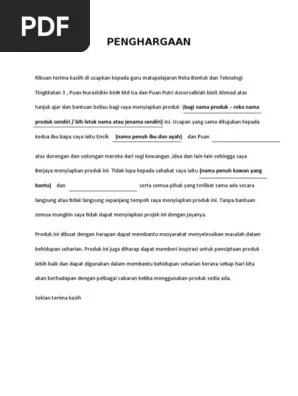 Kerja projek kurikulum standard sekolah menengah (kssm) reka bentuk dan. Penghargaan Kerja Projek Rbt Tingkatan 3 Pdf