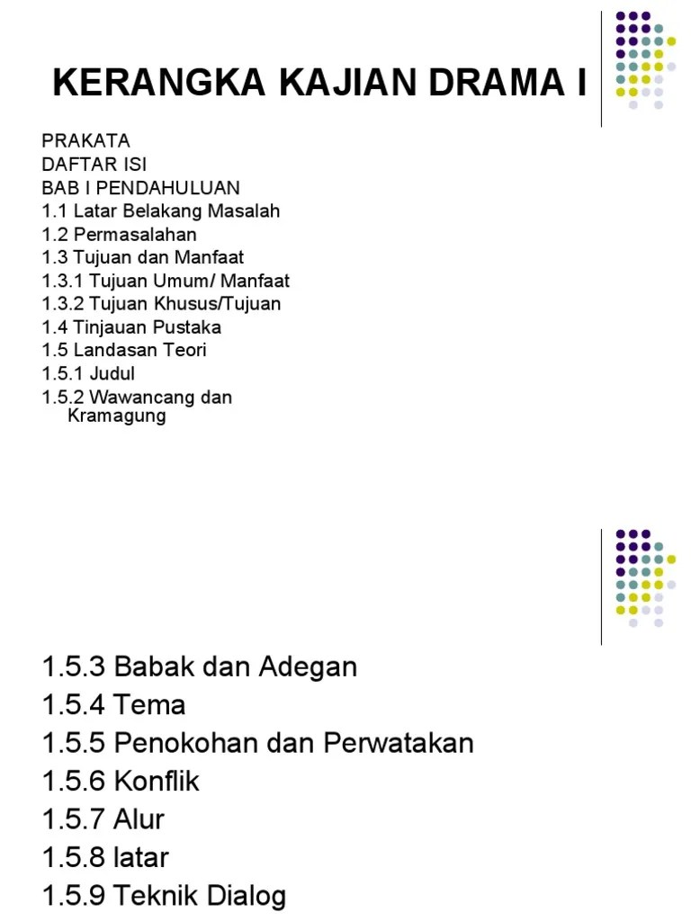Penjelasan latar dalam drama dinyatakan dalam petunjuk pementasan. 02 Unsur Drama Judul Wawancang Kramagung Dan Babak Adegan Pdf