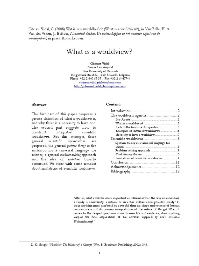What Is A Worldview | PDF