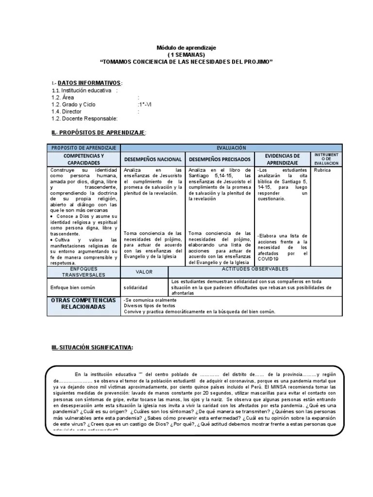 Modelo De Modulo De Aprendizaje | PDF | Evaluación | Aprendizaje