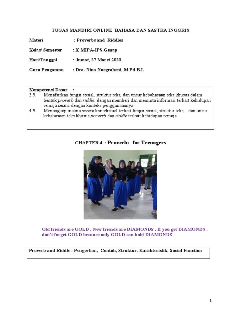 Contoh Proverb Dan Riddle - Revisi Id
