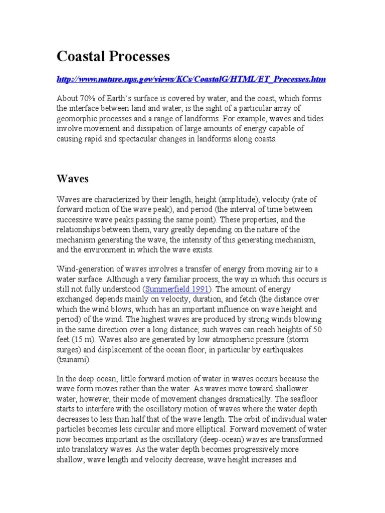 Coastal Processes | PDF | Tide | Tsunami