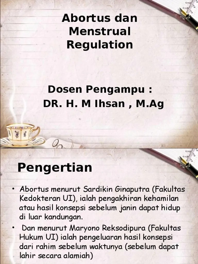 Abortus Dan Menstrual Regulation | PDF