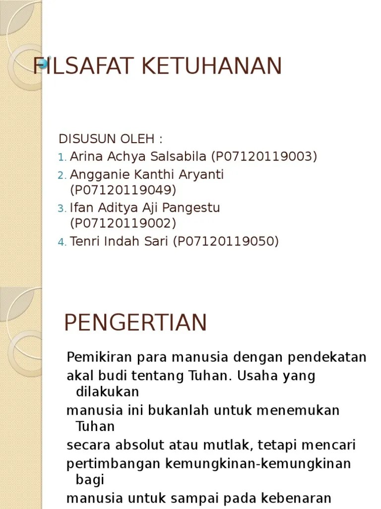 Makalah Filsafat Ketuhanan Pdf 