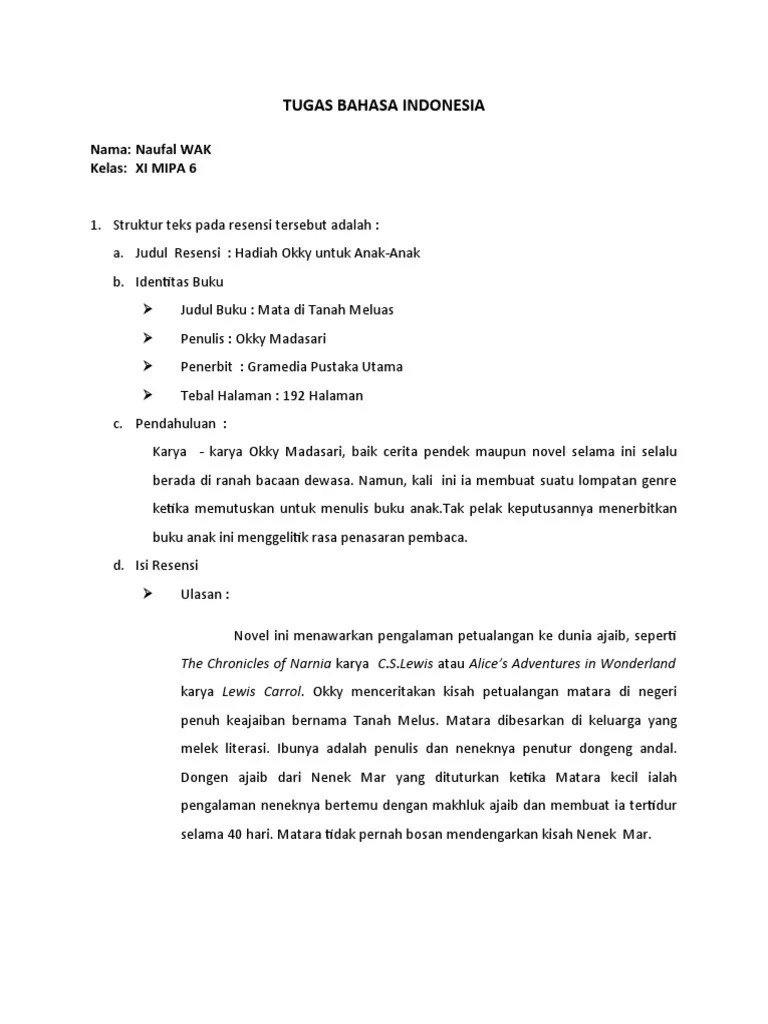 Tugas Bahasa Indonesi1 | PDF