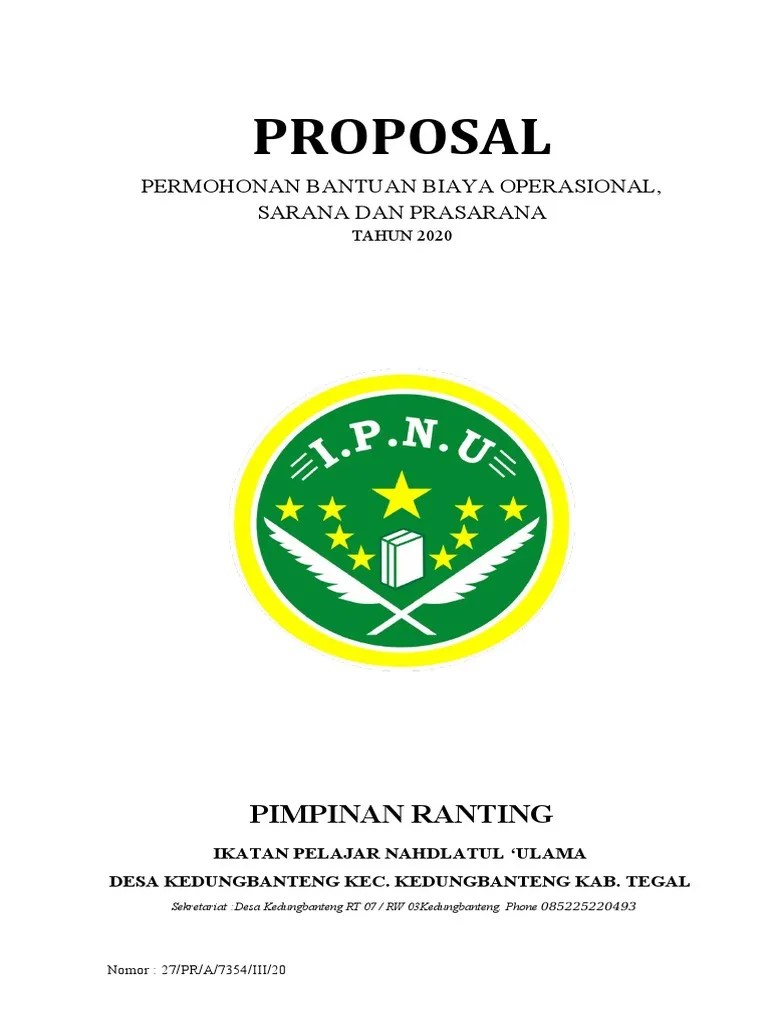 Proposal Permohonan Sarpras Ipnu 2020 Fix | PDF