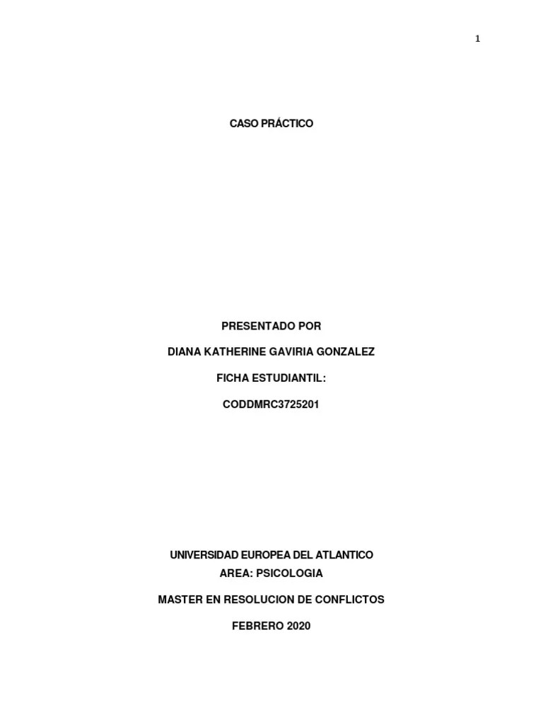 Caso Practico Mediacion | PDF | Mediación | Conflicto (proceso)