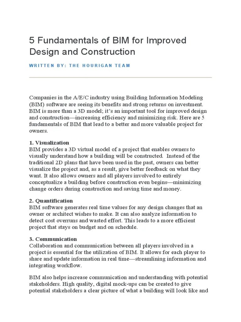 Lecture 9 Fundamentals Of BIM | PDF | Building Information Modeling ...