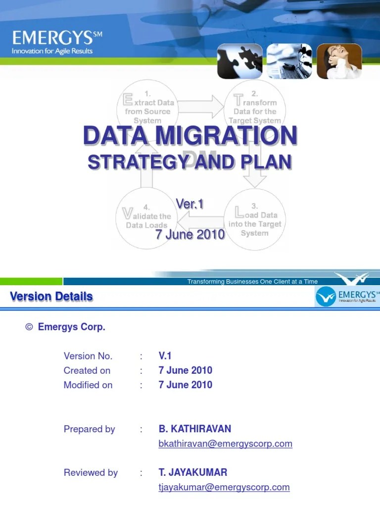 Data Migration Plan V1.1 - 20100607 | PDF | Business Process | Quality ...