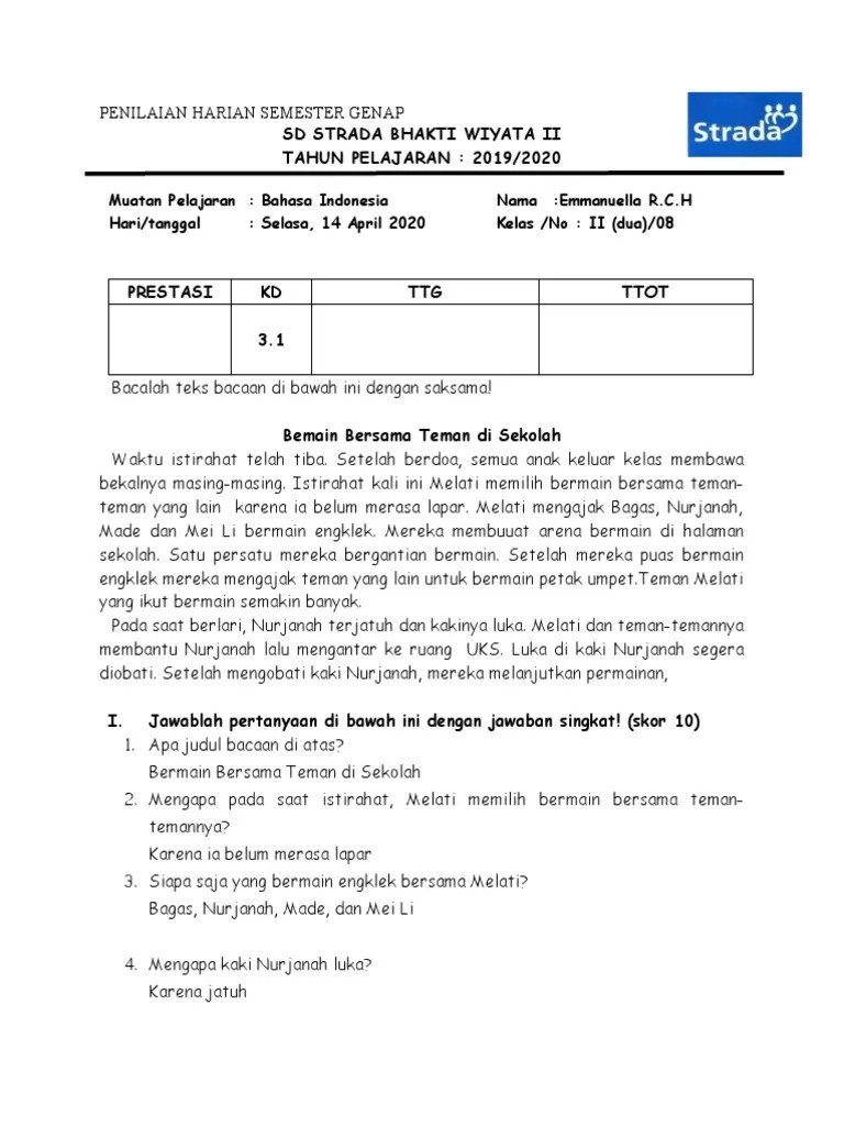 PH 3 BINDO GENAP 1920-Emmanuella | PDF