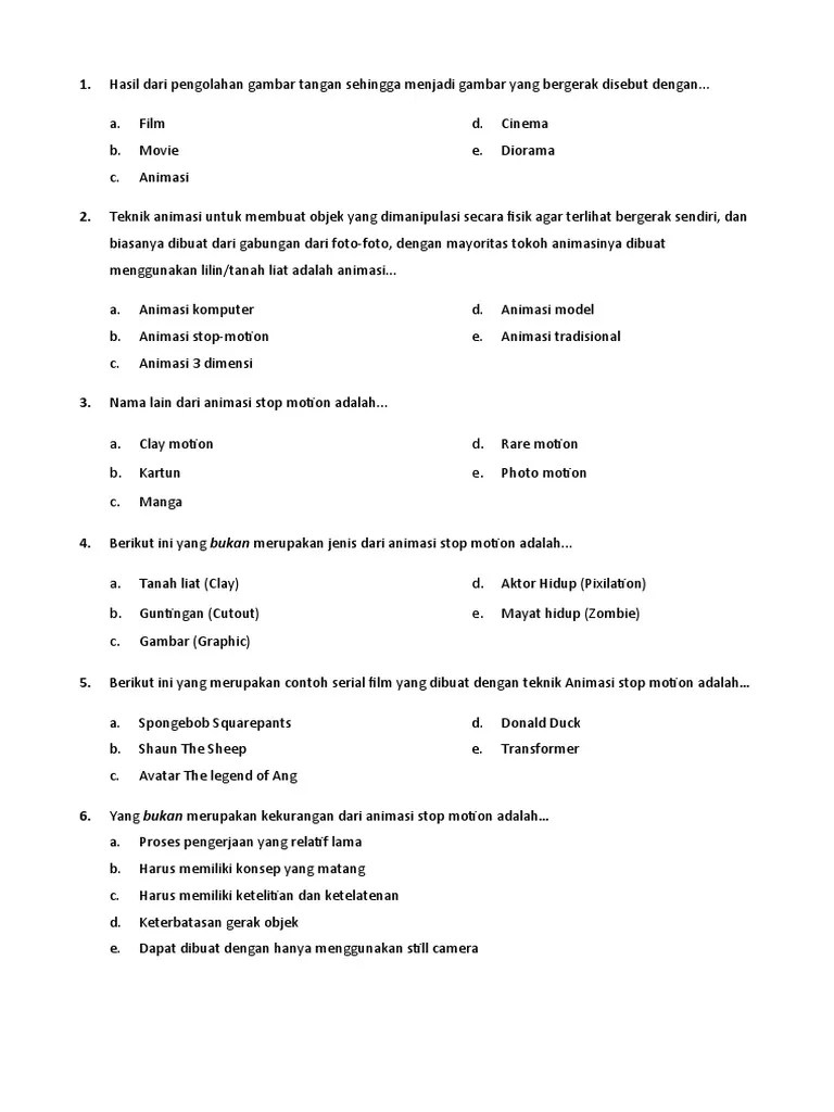 Animasi Stop-Motion | PDF