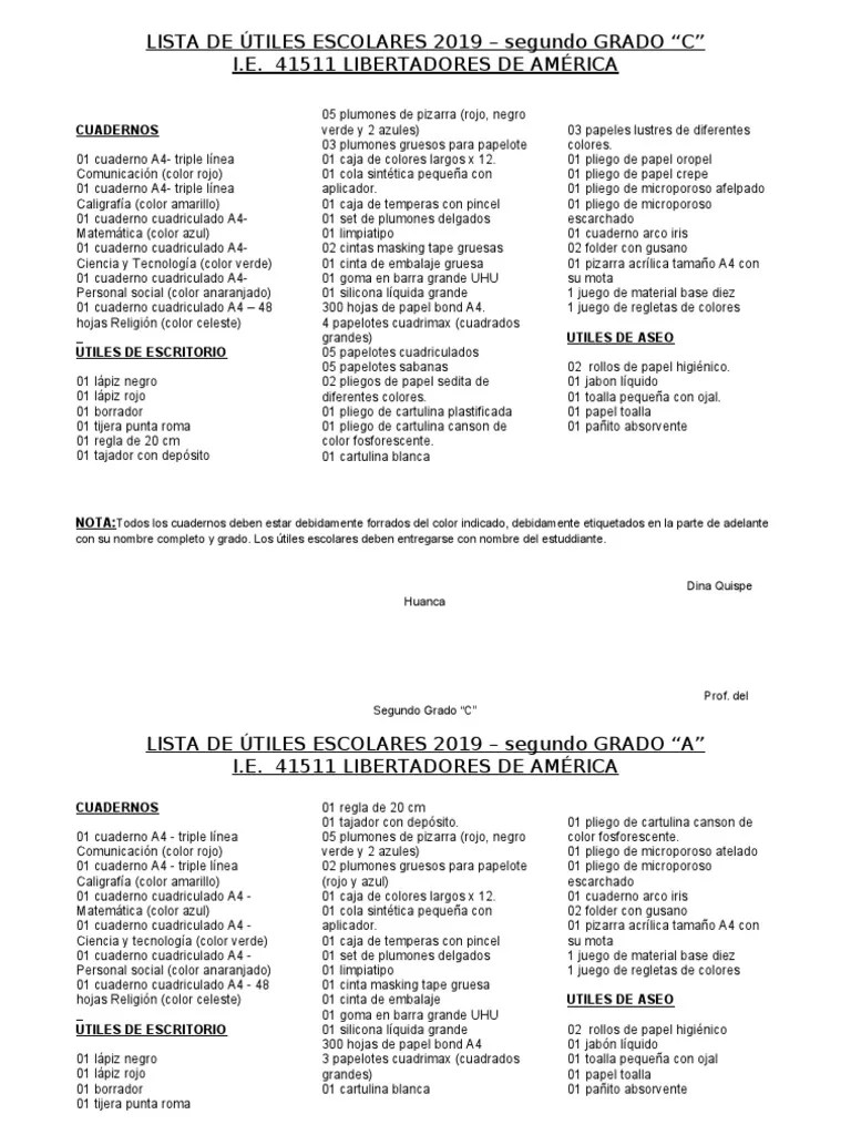 Para disfrutar con él necesitamos una hoja cuadriculada, como las que tienen muchos cuadernos. Lista De Utiles Escolares 2019 Pdf Cuaderno Diseno De Comunicacion