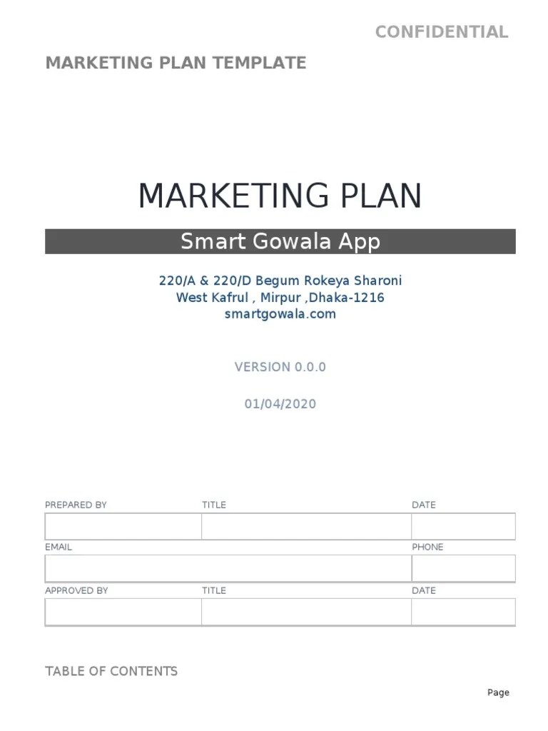 Marketing Plan Template | PDF | Marketing Strategy | Marketing