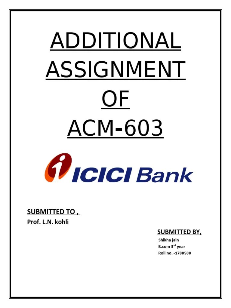 SK Acm 603 Additional Assignment | PDF