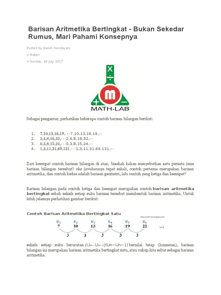 Barisan Aritmetika Bertingkat | PDF