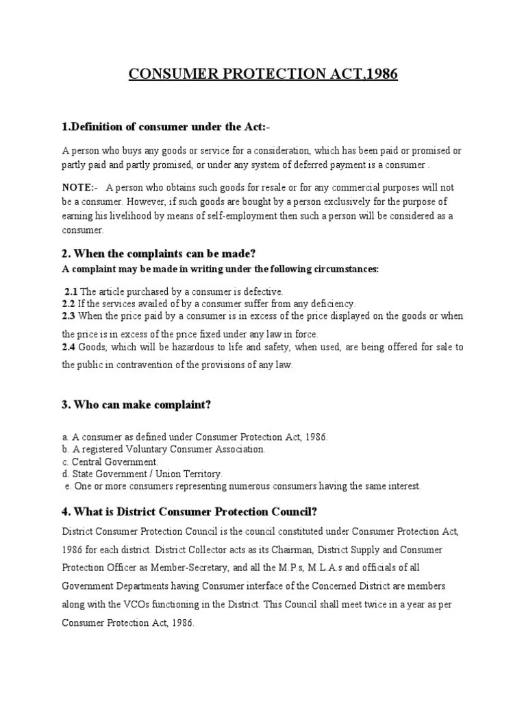 Consumer Protection Act | PDF | Consumer Protection | Business Law