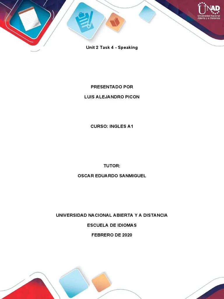 Unit 2 Task 4 - Speaking | PDF