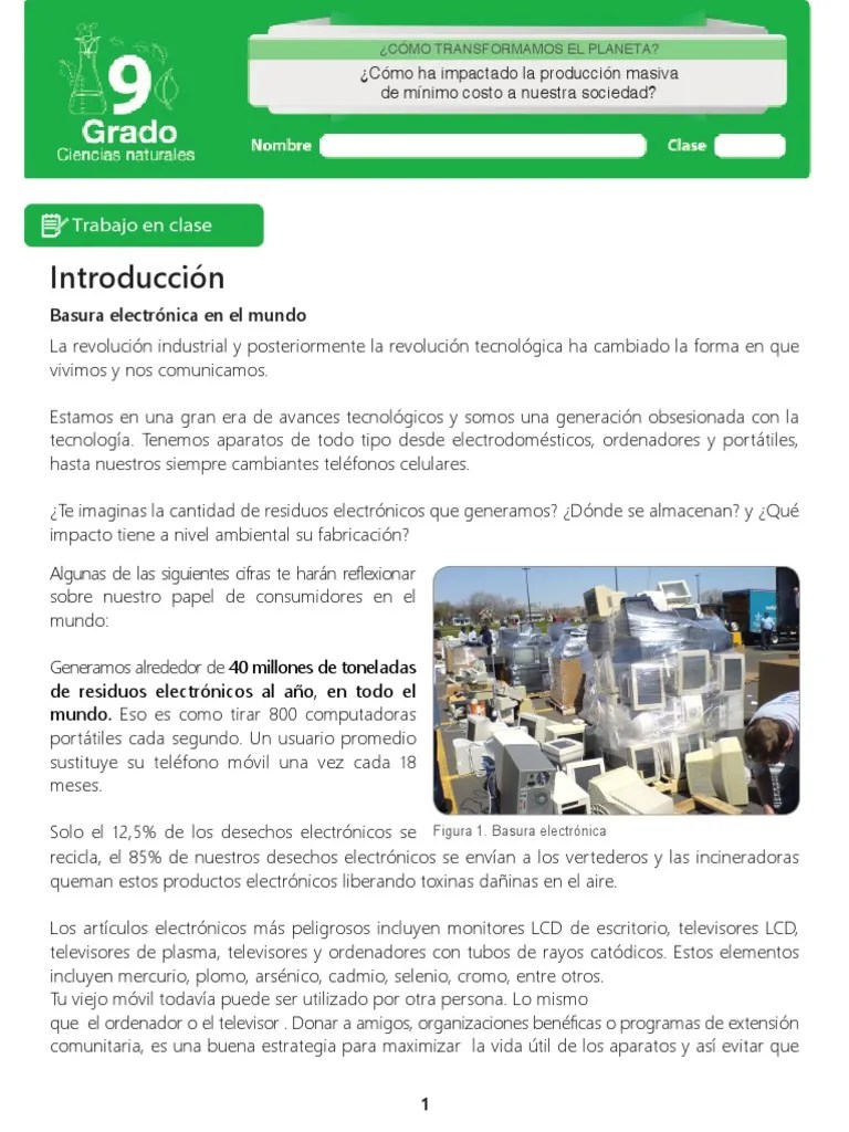 Guia 9 | PDF | Residuos Electrónicos | Publicidad